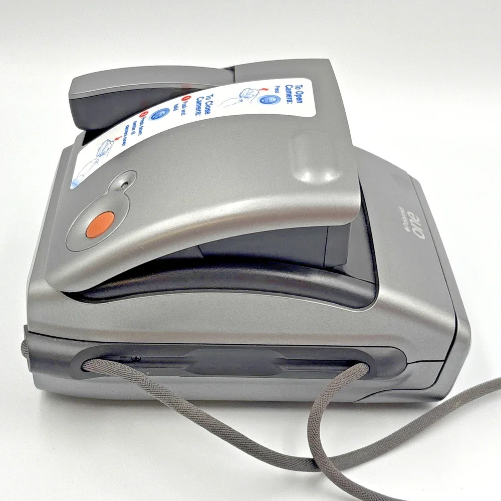 Polaroid One 600 Instant Film Camera Silver Folding Untested